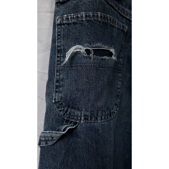 Wrangler 38x32 Relaxed Fit Baggy Medium Wash Straight Carpenter Jeans 94LSWQW - Picture 11 of 14